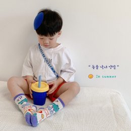 ถุงเท้า illustration sock(SOCK115 DINOSAUR )