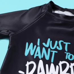 ชุดว่ายน้ำเด็ก I just want to rawrr like a Dinosaur (SW210)