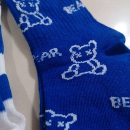Blue Bear Sock ถุงเท้าหมีลายสตรีทเซ็ต 5 คู่(SOCK131)