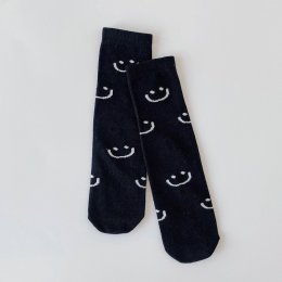 Set ถุงเท้า black n white smiley sock 4 คู่(SOCK117)