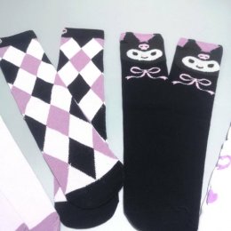 Kuromi sock set (เซ็ต 4 คู่คุโรมิ)(SOCK147)