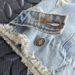 แจ็คเก็ตยีนส์เด็ก สกรีนลายไฟ 