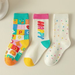 ถุงเท้าเด็กเซ็ต 3 คู่ Happy sock collection
