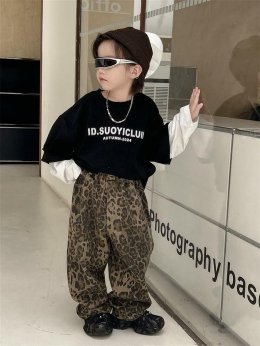กางเกงยีนส์เด็กลายเสือ Leopard Jean