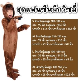 ชุดแฟนซีเด็กหมีสีน้ำตาล Brown Bears