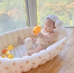 อ่างอาบน้ำเป่าลมน้องหมี 