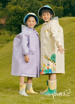 ชุดกันฝนเด็กโต happy life 