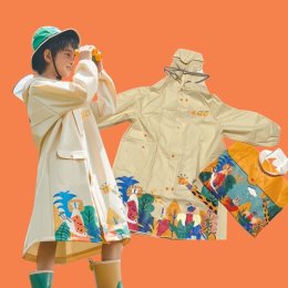 ชุดกันฝนเด็กโต happy life 