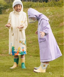 ชุดกันฝนเด็กโต happy life 