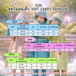 ชุดกันฝนเด็ก Soft Candy จาก Kocotree