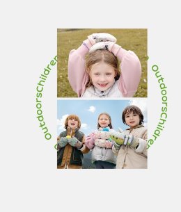 ถุงมือสกีเด็ก cartoon ski gloves 