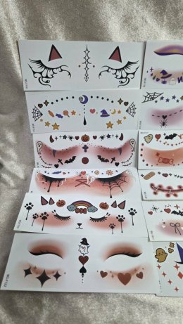 เช็ตสติกเกอร์แต่งหน้าสุดคิ้วท์ Tattoo halloween set 