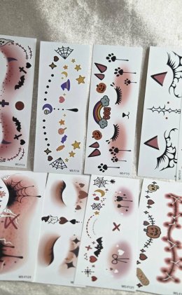 เช็ตสติกเกอร์แต่งหน้าสุดคิ้วท์ Tattoo halloween set 