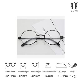 แว่นทรงกลมสไตล์เกาหลี (สำหรับเด็ก)