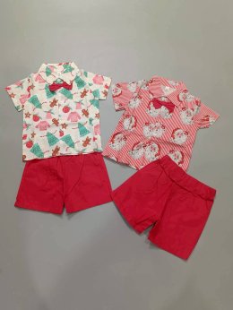 ชุดเชิ้ตซานต้า+ขาสั้นเด็ก Xmas