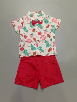 ชุดเชิ้ตซานต้า+ขาสั้นเด็ก Xmas