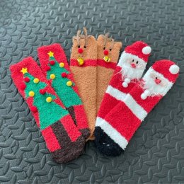 ถุงเท้า Xmas ขนนุ่มฟู