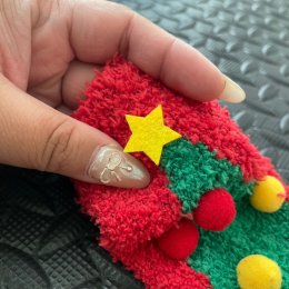 ถุงเท้า Xmas ขนนุ่มฟู