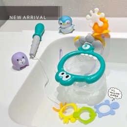 set ของเล่นน้ำ พร้อมตาข่ายตักของเล่นน้ำ 3in1