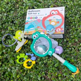 set ของเล่นน้ำ พร้อมตาข่ายตักของเล่นน้ำ 3in1