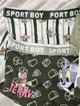กางเกงในเด็ก tom & jerryเซ็ต4ตัวลายทอมแอนเจอรี่สีเขียว