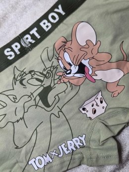 กางเกงในเด็ก tom & jerryเซ็ต4ตัวลายทอมแอนเจอรี่สีเขียว