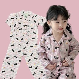 ชุดนอนเด็กสไตล์เกาหลี oppa pyjamas ทรงเชิ้ตคอปก 