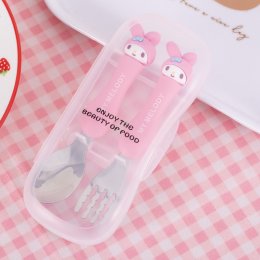 Sanrio SpoonFork box set เซ็ตช้อนส้อมพร้อมกล่องเก็บน่ารัก