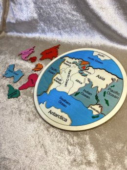 Layer of the EARTH / WORLD map PUZZLE เรียนรู้โลกของเรา