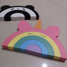 Wood block บล็อกไม้ต่อเสริมพัฒนาการ  เสริมทักษะลูกน้อย