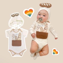 บอดี้สูทแฟนซีเด็ก ผ้านิ่มใส่สบาย (2 ชิ้นบอดี้สูท / หมวก) 