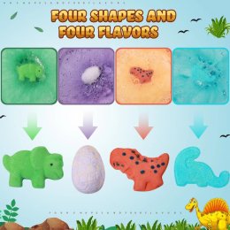 Dino bathbombs set ( set 4 ลูก)สำหรับเด็กที่ชอบไดโนเสาร์ 
