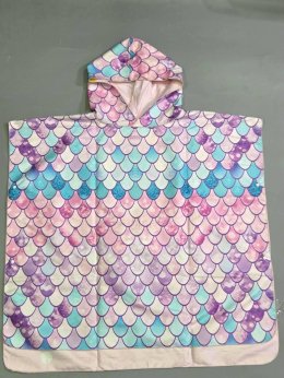 ผ้าขนหนูคลุมว่ายน้ำเด็ก Kids Double-Sided Swim Hoodie