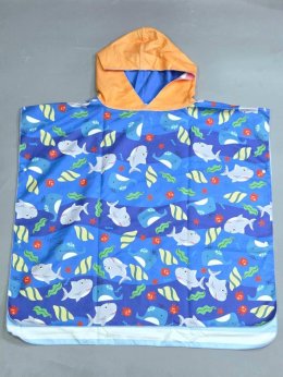 ผ้าขนหนูคลุมว่ายน้ำเด็ก Kids Double-Sided Swim Hoodie