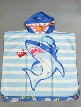 ผ้าขนหนูคลุมว่ายน้ำเด็ก Kids Double-Sided Swim Hoodie