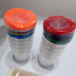 Paint Cup with brush set เซ็ตถ้วย 10 ใบพร้อมพู่กัน 10 สี