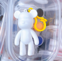 พวงกุญแจตุ๊กตาหมีเทสี DIY