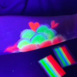 สีเพ้นท์เรืองแสง Fluorescent Paintเรืองแสงในไฟ blacklight 