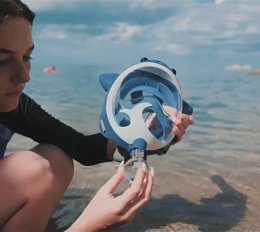 Kid Snorkel whale Mask รุ่น วาฬพ่นน้ำ มาใหม่