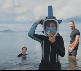 Kid Snorkel whale Mask รุ่น วาฬพ่นน้ำ มาใหม่