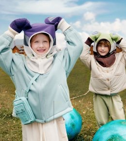 หมวกกันหนาว หมวกสกีหูหมี แบรนด์ kocotree มาในโทน earthtone