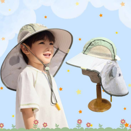 หมวกกันแดดเด็กทรงตกปลา Lemonkid หมวกแก๊ปกันแดดลายการ์ตูน 