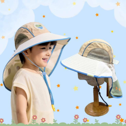 หมวกกันแดดเด็กทรงตกปลา Lemonkid หมวกแก๊ปกันแดดลายการ์ตูน 