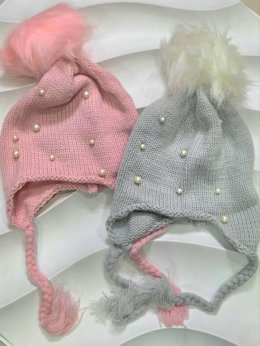 SALE 99 บาท หมวกไหมพรม ปอมปอมสุดคิ้วท์ 3-12เดือน