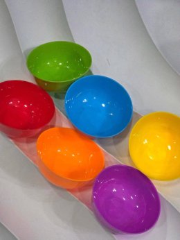 Rainbow cup 6 สีพร้อมที่คีบ 2 ชิ้น(TOY529)