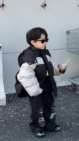 เสื้อหนาวเด็ก HOODED PUFFER เป็น down jacket ขนเป็ด