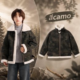 เสื้อกันหนาวแจ็กเก็ตหนังกลับหนังนุ่ม (STREET244)