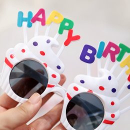 แว่นวันเกิดคัพเค้กHAPPY BIRTHDAYใส่ออกมาเก๋มาก