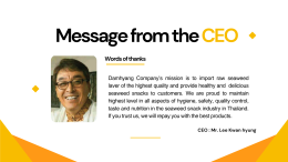 Message from the CEO