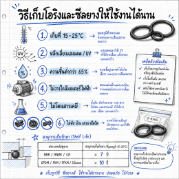 อายุการเก็บรักษาโอริงและซีลยาง | วิธีเก็บ Rubber Seal ให้ใช้งานได้นาน